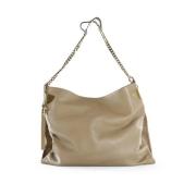 Pre-owned Leather gucci-bags Gucci Vintage , Beige , Dames