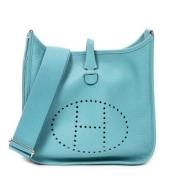 Pre-owned Leather shoulder-bags Hermès Vintage , Blue , Dames