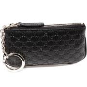 Pre-owned Leather key-holders Gucci Vintage , Black , Dames