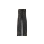 Wijde broekspijpen jeans met vervaagde wassing John Richmond , Black ,...