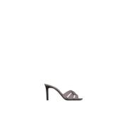 Gekruiste Band Stiletto Muiltjes Saint Laurent , Gray , Dames