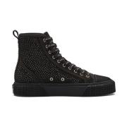 Kristal Canvas High Top Sneakers Marc Jacobs , Black , Dames