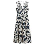 Grafische Print Katoenen Midi Jurk Max Mara , White , Dames