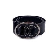 Pre-owned Leather belts Chanel Vintage , Black , Dames