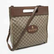 Pre-owned Coated canvas gucci-bags Gucci Vintage , Beige , Dames