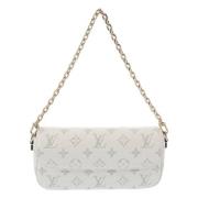 Pre-owned Leather shoulder-bags Louis Vuitton Vintage , White , Dames