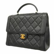 Pre-owned Leather chanel-bags Chanel Vintage , Blue , Dames