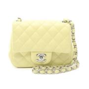 Pre-owned Leather shoulder-bags Chanel Vintage , Yellow , Dames