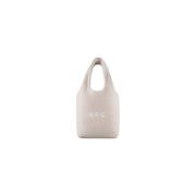 Beige Schapenvacht Verticale Tote Tas A.p.c. , Beige , Heren