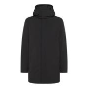 Zwarte Trenchcoat met waterafstotend Peuterey , Black , Heren