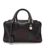 Pre-owned Leather handbags Loewe Pre-owned , Black , Dames