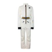 Witte Waterdichte Ski Broek Fleece Gevoerd K-Way , White , Dames