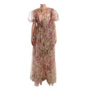 Bloemenprint Maxi Jurk Dolce & Gabbana , Multicolor , Dames