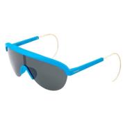 Blauwe Plastic Unisex Zonnebril Polaroid , Blue , Unisex