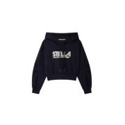 Logo Hoodie Sweatshirt Navy Blauw Stella McCartney , Blue , Dames