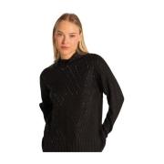 Gebreide trui kraag Alma EN Pena , Black , Dames