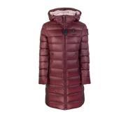 Rode gewatteerde nylon capuchonjas Blauer , Red , Dames