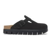 Suede Boston Sandaal voor dames Birkenstock , Black , Dames