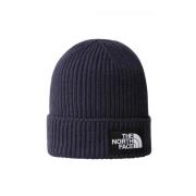 Logo Cuffed Beanie The North Face , Blue , Heren