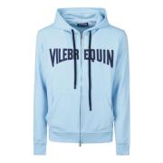 Katoenen Hoody Sweatshirt met Frontprint Vilebrequin , Blue , Heren