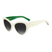 Witte Acetaat Zonnebril voor Vrouwen Kate Spade , White , Dames