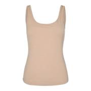 Klassieke Mouwloze Top in Nude Sofie Schnoor , Beige , Dames