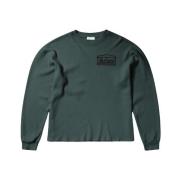 Lange Mouw Wafel T-shirt Aries , Green , Heren