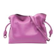 Pre-owned Leather shoulder-bags Loewe Pre-owned , Purple , Dames