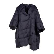 Gewatteerde Puffer Cape Jas in Zwart Liviana Conti , Black , Dames