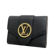 Pre-owned Leather wallets Louis Vuitton Vintage , Black , Dames