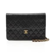 Pre-owned Leather chanel-bags Chanel Vintage , Black , Dames