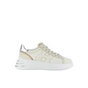 Rebel Sneakers in Bouclé en Nubuck Hogan , White , Dames