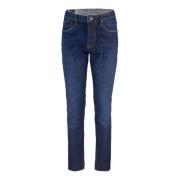 Jeans met lage taille en regular fit met knoopsluiting Emporio Armani ...