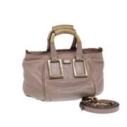 Pre-owned Leather handbags Chloé Pre-owned , Beige , Dames