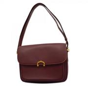 Pre-owned Leather shoulder-bags Cartier Vintage , Red , Dames