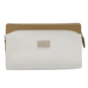 Pre-owned Leather pouches Bvlgari Vintage , White , Dames