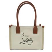 Pre-owned Canvas handbags Christian Louboutin Pre-owned , Beige , Dame...