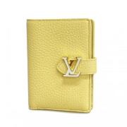 Pre-owned Leather wallets Louis Vuitton Vintage , Yellow , Dames