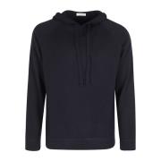 Merino Wollen Hoodie Paolo Pecora , Blue , Heren