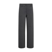 Straight Trousers Freequent , Gray , Dames