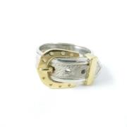 Pre-owned Metal rings Hermès Vintage , Gray , Dames