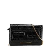 Pre-owned Leather shoulder-bags Fendi Vintage , Black , Dames