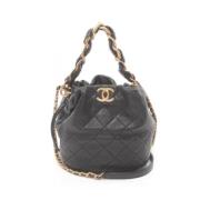 Pre-owned Leather shoulder-bags Chanel Vintage , Black , Dames