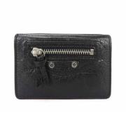 Pre-owned Leather wallets Balenciaga Vintage , Black , Dames