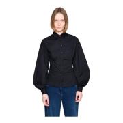 Blouse met ballonmouwen Silvian Heach , Black , Dames