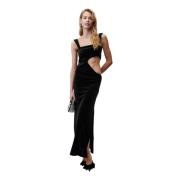 Zwarte Leo Jurk met Uitsnijding Undress Code , Black , Dames