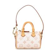 Pre-owned Canvas handbags Louis Vuitton Vintage , White , Dames