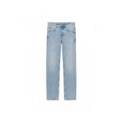 Hoge Taille Wijde Pijp Denim Jeans Saint Laurent , Blue , Dames