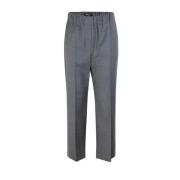 Comfortabele wollen flanellen broek Max Mara , Gray , Dames