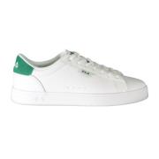 Sportieve witte vetersneakers met groene details Fila , White , Heren